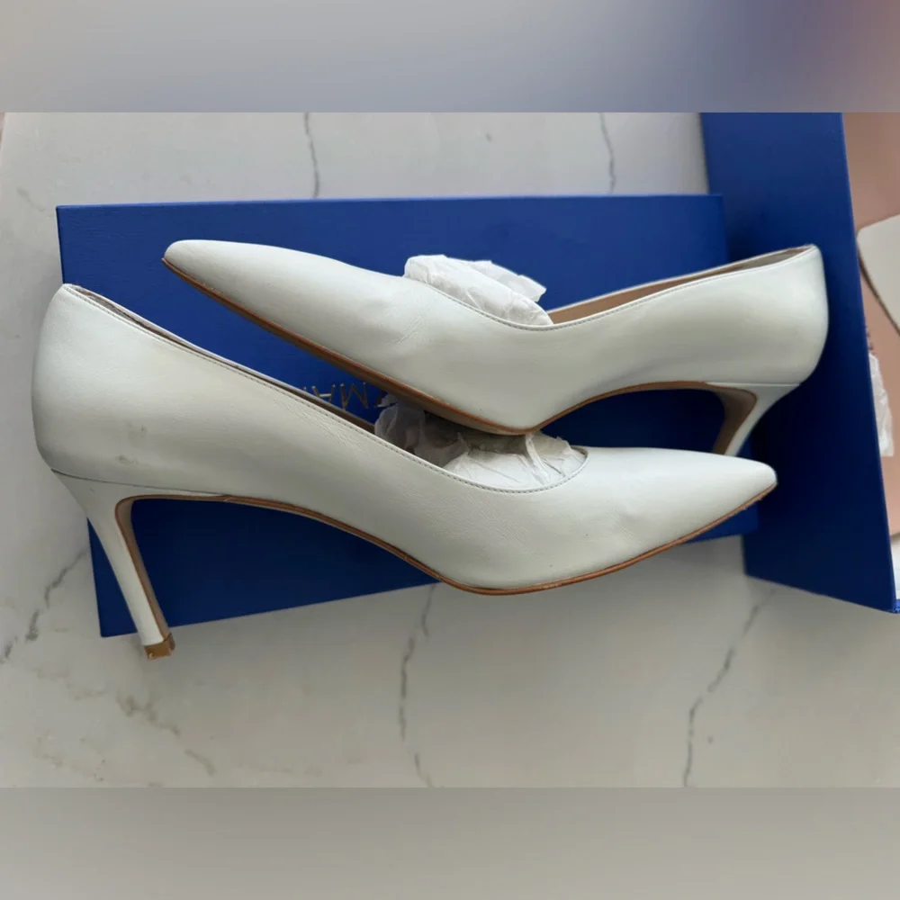 Stuart Weitzman White Heels - Picture 4 of 10